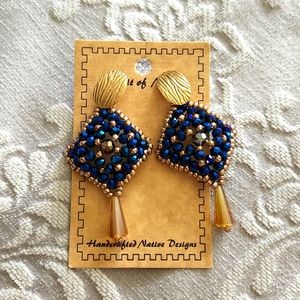 Handmade blue earrings